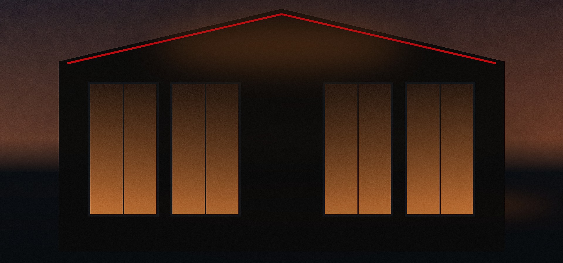 Evening architectural facade